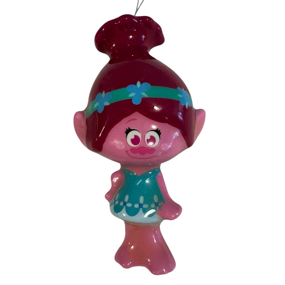 Dreamworks Animation Trolls Poppy Plastic Hallmark Christmas Ornament 3” x 4.75”